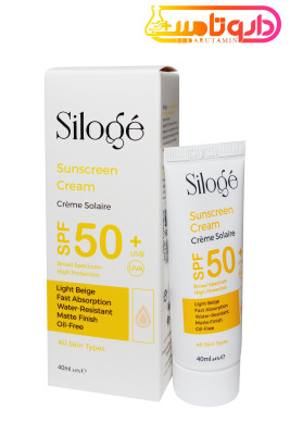 سیلوژه کرم ضد آفتاب رنگی فاقد چربی مناسب انواع پوست SPF50 (بژ روشن)